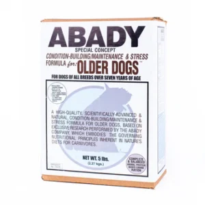 Abady Special Concept Condition-Building/Maintenance & Stress Formula 5 lb $25.76 $17.47 Abady Special Concept Condition-Building/Maintenance & Stress Formula for Older Dogs™