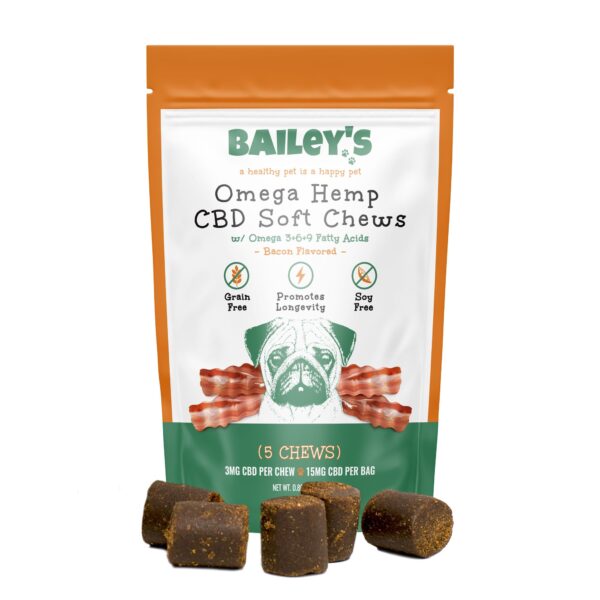 Pantry Pack Refill 5 Count Omega Hemp Soft Chews (15MG Bag)