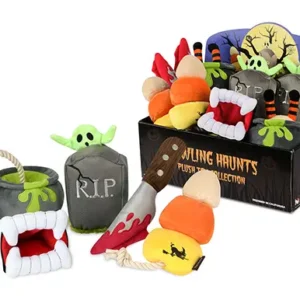 assorted halloween plush